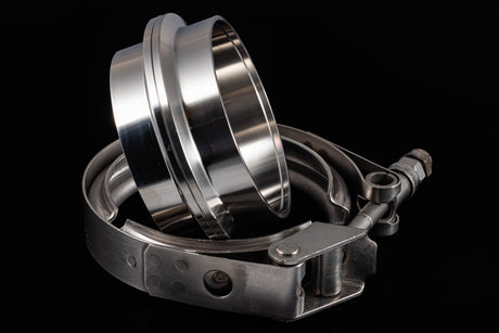 3.5" Stainless Steel V-Band Flange Assembly with Clamp - AFR Autoworks