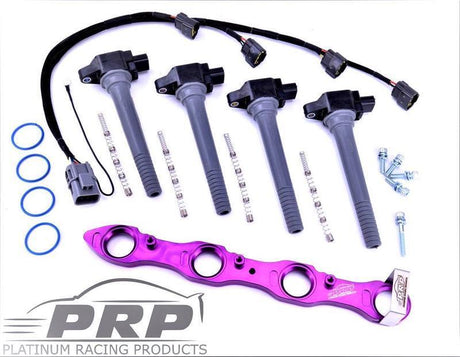 Platinum Racing Products - Nissan SR20 Coil Kit for Series 2 S14, S15, 180 Type X - Small Hole Rocker Cover - AFR Autoworks