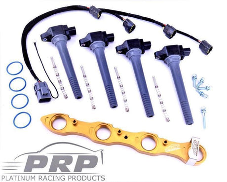 Platinum Racing Products - Nissan SR20 Coil Kit for Series 2 S14, S15, 180 Type X - Small Hole Rocker Cover - AFR Autoworks