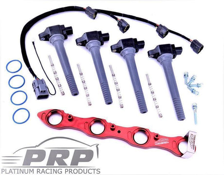 Platinum Racing Products - Nissan SR20 Coil Kit for Series 2 S14, S15, 180 Type X - Small Hole Rocker Cover - AFR Autoworks