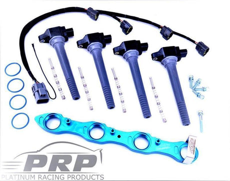 Platinum Racing Products - Nissan SR20 Coil Kit for S13 & Series 1 S14 & 180SX, Big Hole Rocker Cover - AFR Autoworks